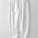 Herren Stehkragen Kurzarm Hemd & Hose mit Kordelzug Set