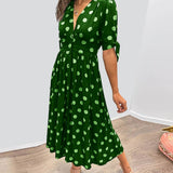 Bellamy - V-Ausschnitt Kleid mit Pünktchen
