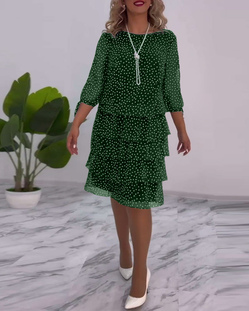 Tilly - Gepunktetes Schichtenkleid