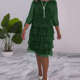 Tilly - Gepunktetes Schichtenkleid