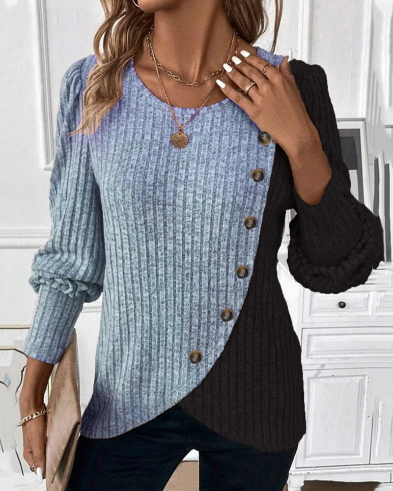 Evelyn - Das Colour-Block Casual Top