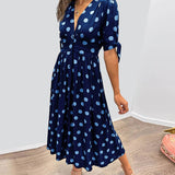 Bellamy - V-Ausschnitt Kleid mit Pünktchen