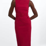 Schickes und Raffiniertes Midi-Kleid mit Formellem Krawatten-Detail