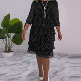 Tilly - Gepunktetes Schichtenkleid