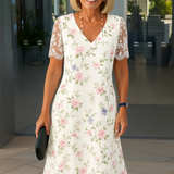 Essy | Midi-Kleid mit Spitzenbesatz
