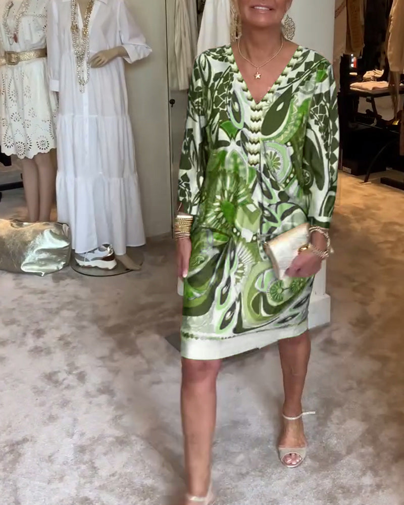 Moonie - Kleid mit Sonnenstrahlen-Druck