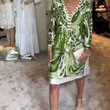 Moonie - Kleid mit Sonnenstrahlen-Druck