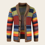 James | Herren gestreifter Cardigan mit Knöpfen