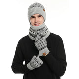 3-teiliges Winterset mit Mütze, Handschuhen und Schal