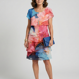 Mira | Elegantes knielanges Kleid mit Marmorprint