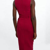 Schickes und Raffiniertes Midi-Kleid mit Formellem Krawatten-Detail