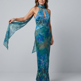 Juniper | Keyhole Halter Ärmelloses Maxikleid