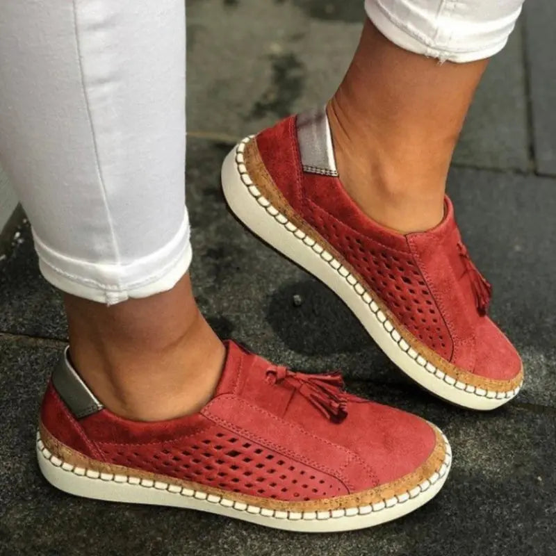 Elizabeth | Damen Slip-On Sneaker mit Ausschnitten