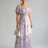 Vaelis | Midi-Kleid mit Flatterärmeln