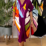 Rianna - Kleid mit abstraktem Druck