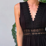 Stella™ - Bequemes V-Ausschnitt Spitzen-Topkleid