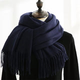 Designer-Schal mit Quasten | Warmer und weicher Kaschmir