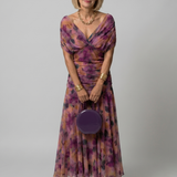 Calen | Elegantes Off-Shoulder-Midi-Kleid mit fließendem Design