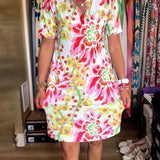 Federica™ - Kleid mit kurzen Ärmeln und floralem Druck