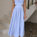 Quincy | Midi-Kleid mit Cut-Out und Taschen
