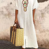 Demi™ - Boho Maxi Split Kleid mit Ausschnitt