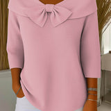 Helen™ – Eleganter Strickpullover mit Schleifendetail
