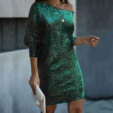 Kontrast Pailletten Partykleid