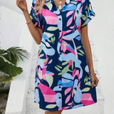 Tiana - Bedrucktes Hemdblusenkleid