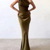 Anita™ | Schickes Ein-Schulter Plissee-Maxikleid für Partys