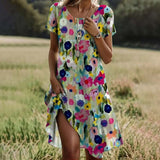 Priya - Wasserfarben-Blütenkleid