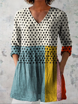 Evelyn | Lange Bluse mit V-Ausschnitt