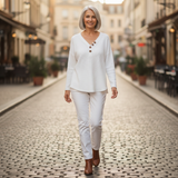 Wilma | Schlichter Pullover mit V-Ausschnitt