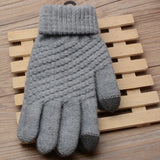 Gestrickte Touchscreen-Handschuhe für Damen