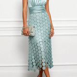Céline | Damen Halter Midi Kleid