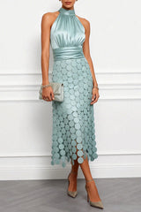 Céline | Damen Halter Midi Kleid