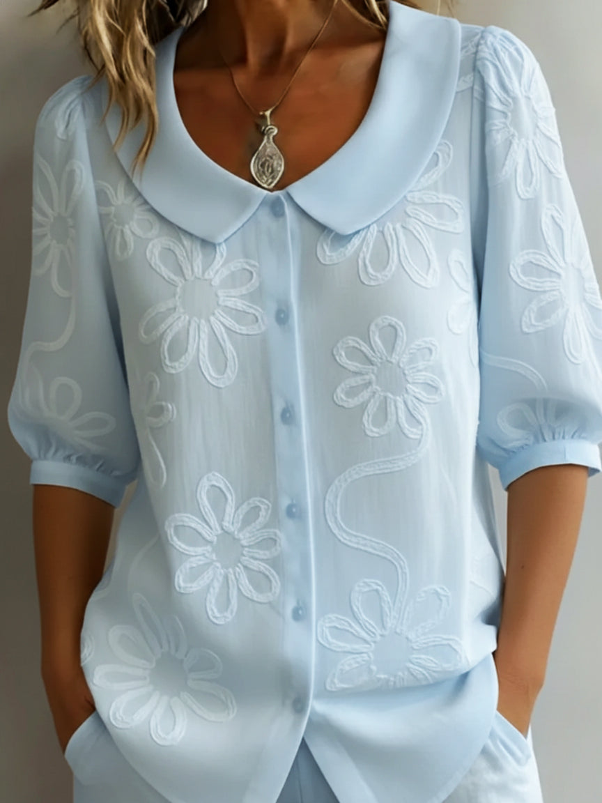 Aurélie™ — Leichte Bluse mit floralem Design für natürliche Eleganz