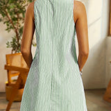 Allison™ - Ärmelloses gestreiftes Kleid