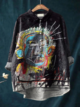 Luise | Legeres T-Shirt mit abstraktem Vintage-Kunstprint