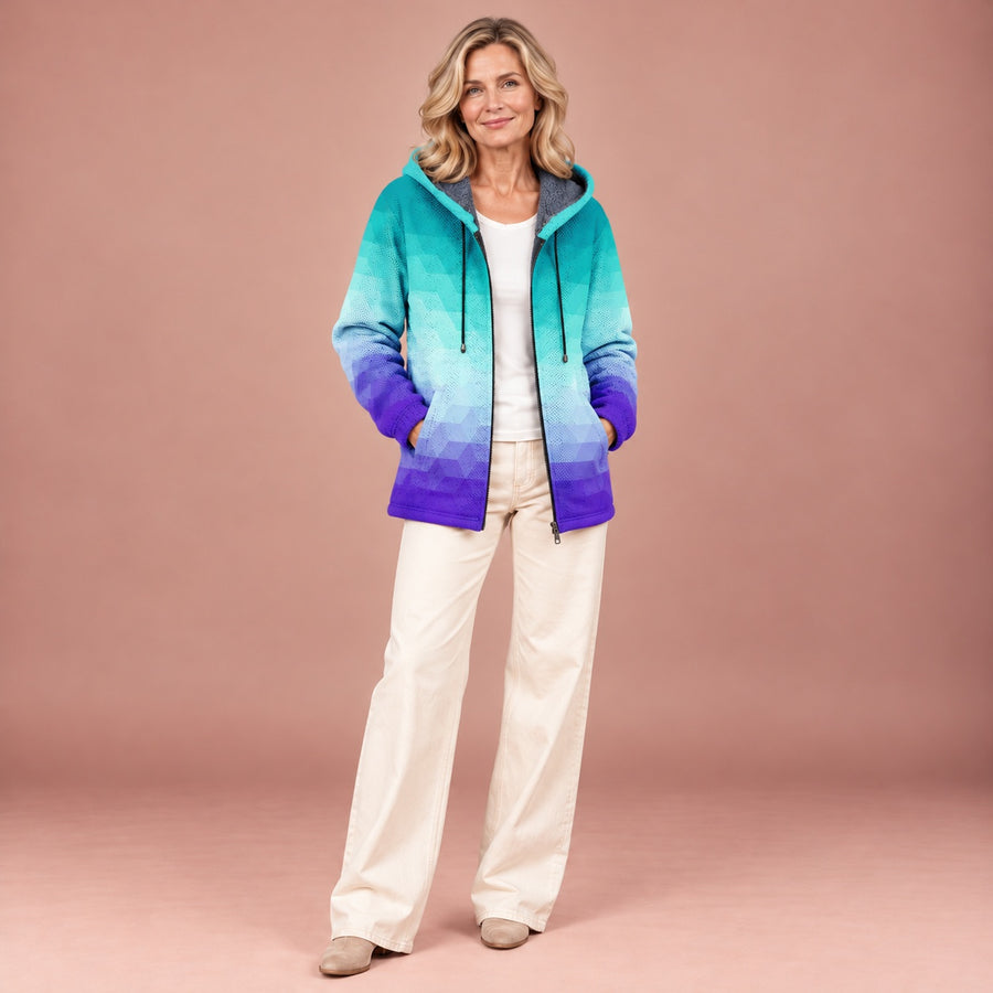 Hannah – Übergangsjacke mit Hexagonmuster