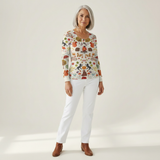 Mathilde | Pullover mit Herbstwald-Motiv