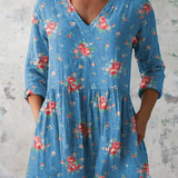 Melanie | Lange Bluse mit V-Ausschnitt