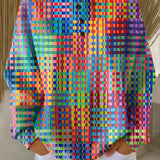 Rosa | Pullover mit buntem Karodesign