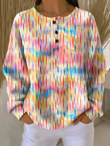 Sofia | Bunter Pullover mit Tropfenmuster