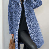 Lysandra | Damen Langmantel mit Leopardenmuster