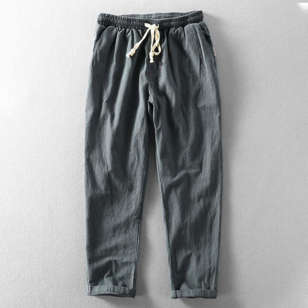Giles | Men's Long Trousers with Drawstring and Pockets