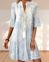 Sarah | Damen Boho Floral Sommerkleid