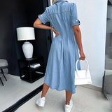 Alissa | Damen Midikleid mit Knöpfen