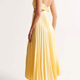 Elsa | Elegantes Plissiertes Maxikleid