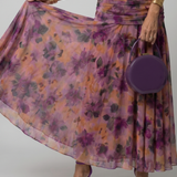 Calen | Elegantes Off-Shoulder-Midi-Kleid mit fließendem Design