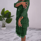 Tilly - Gepunktetes Schichtenkleid